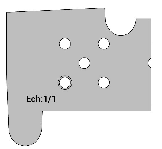 Jeu de 2 lames Rotoprofil   HSS   Ouvrant - Noix et contre-noix 