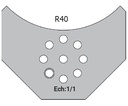 Jeu de 2 lames Rotoprofil   HSS   1/4 de rond R40 
