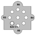 Jeu de 2 lames Rotoprofil   HSS   Cannelure R3-4-5-6 + Grain d'orge 