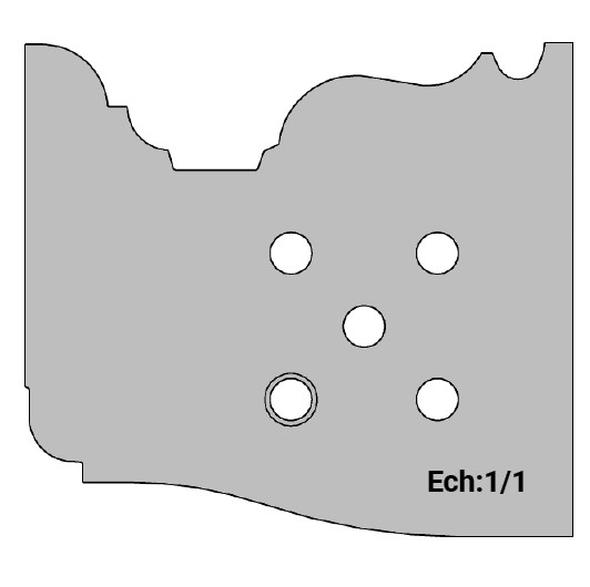 Jeu de 2 déflecteurs Rotoprofil   Louis Philippe + Plate-bande   pour P.O. O40.01 