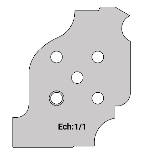 Jeu de 2 lames Rotoprofil   HSS   Grand cadre cintrée 