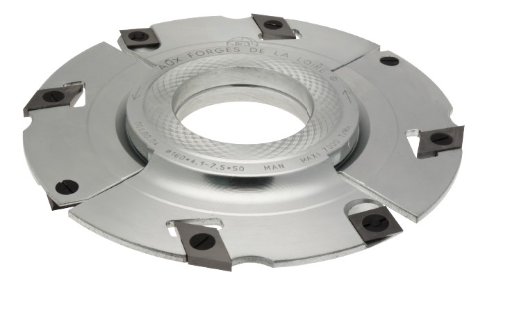 P.O. à rainer   extensible   à plaquettes HW  Ø 160  Ep. 4.2 - 7.5  d 50  Z 4+2+2 Neutre  Rot. Gauche / Droite