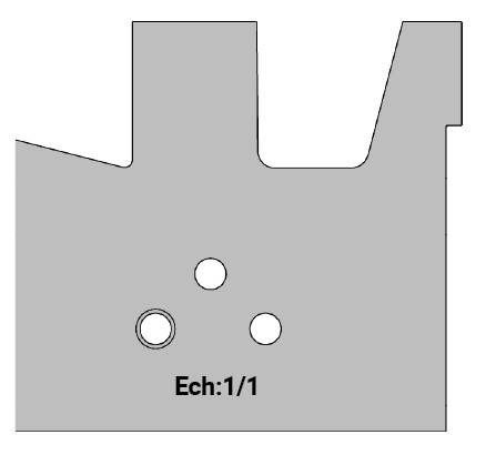 Jeu de 2 lames Rotoprofil   HSS   Ouvrant Ht.48 - Profilage pente 15° et pareclose 