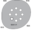 Jeu de 2 lames Rotoprofil   HSS   Congé R15-18-20-25 