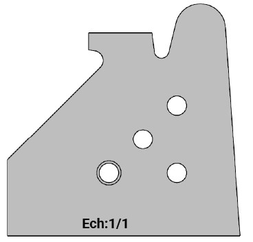 Jeu de 2 plaquettes de rechange Rotoprofil   HW    Prise de doigt   pour P.O. O40.01 