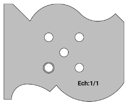 Jeu de 2 déflecteurs Rotoprofil   Corniche à plat Ht.98 - Type 1   pour P.O. O40.02MAN 