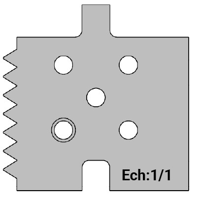 Jeu de 2 déflecteurs Rotoprofil   Bouvetage Rainure-languette + Dents de scie   pour P.O. O40.02MAN 