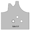 Jeu de 2 lames Rotoprofil   HSS   ISOL RENOV - Mouton - Bois 40 à 56 