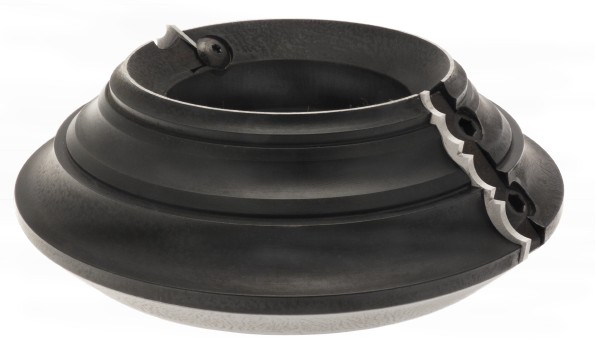 P.O. à profiler à plaquettes HW 1/4 de rond R5 R6 R7 R8 Ø160 LU.45 d50 Z2 Rot.Droite Tr.Dessous