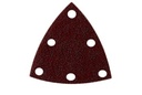 Feuille triangulaire Corindon Papier dos feutrine 95x95x95 GR.80 Trous 6xØ10 sur Ø50 BOSCH