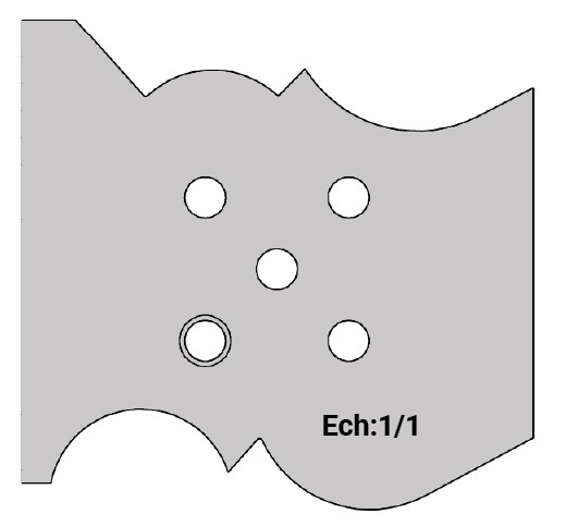 Jeu de 2 déflecteurs Rotoprofil   Corniche à 45° Ht.70   pour P.O. O40.02MAN 