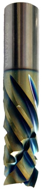 Mèche à défoncer HWM+XB Finition Ø16 LC.42 LU.42 LT.90 Q16 Z3+6 Hél. Positive/Négative (LP=8) Rot.Droite