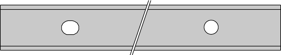 Plaquette   Carbure   100x13x2.2  Z 2   2 trous 