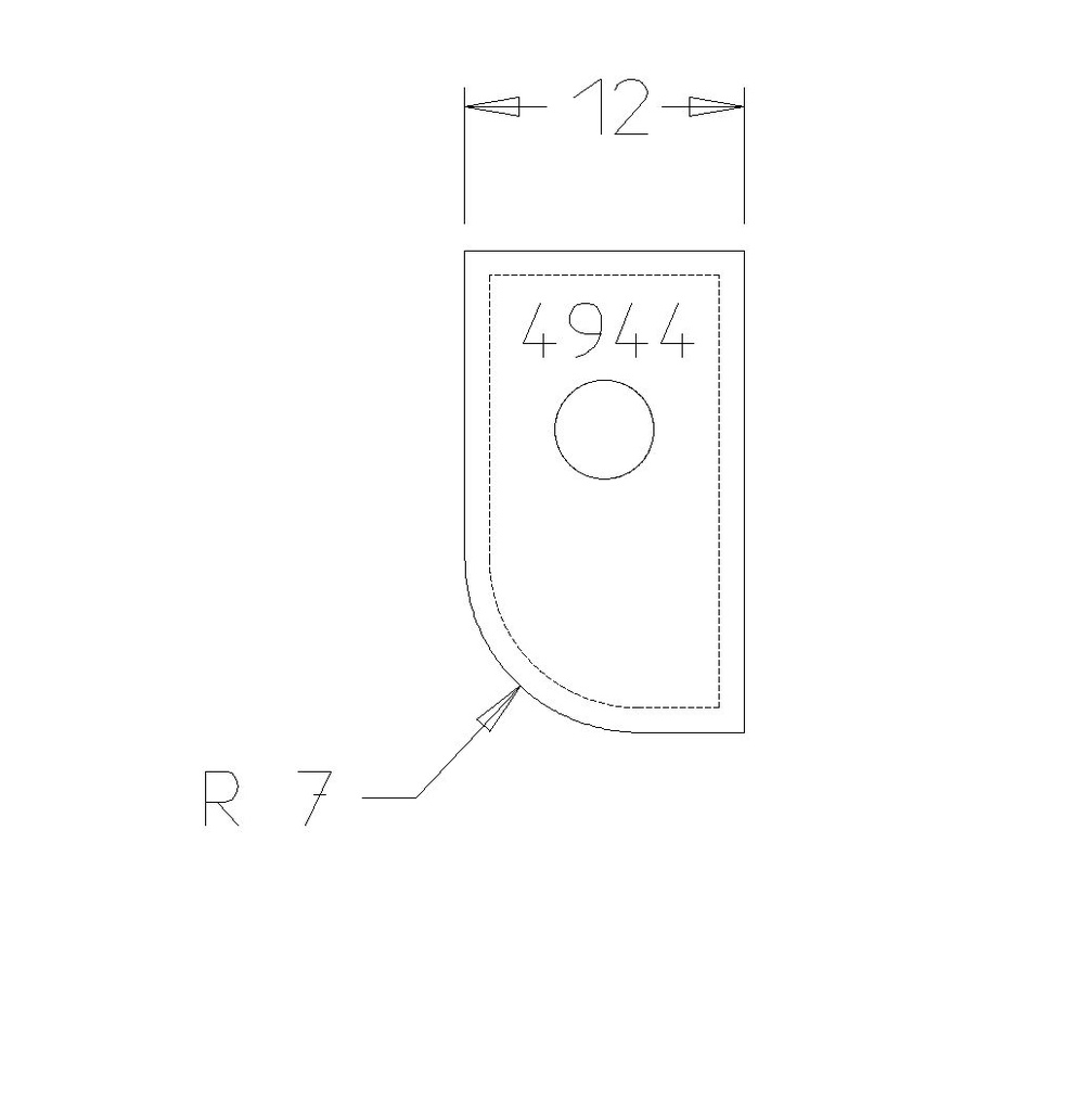 PLAQ P/BANDE GORGE R7 DESSUS 
