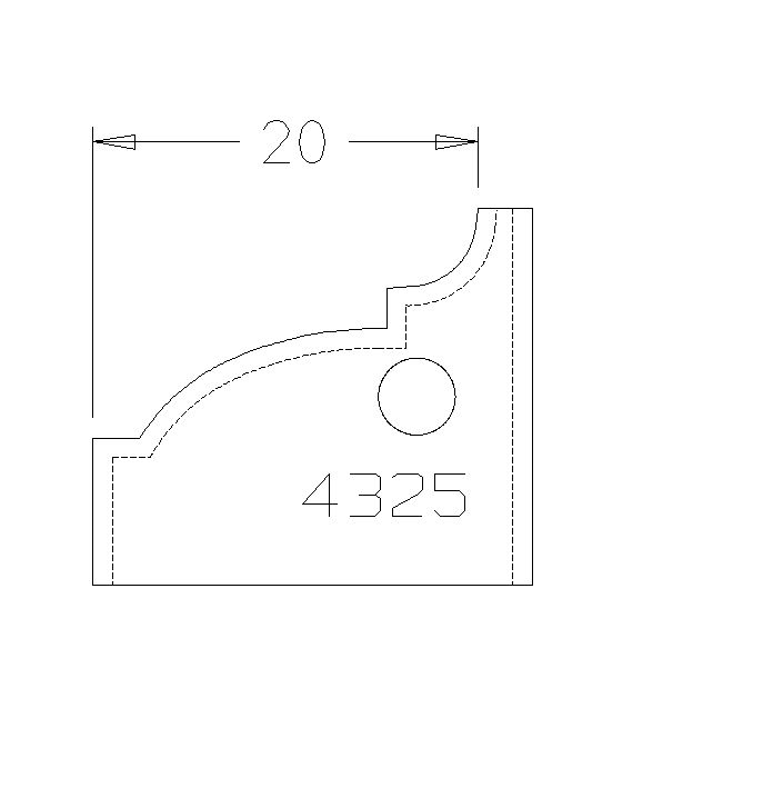 PLAQUETTE CONGE A BAGUETTE 20MM DESSOUS 