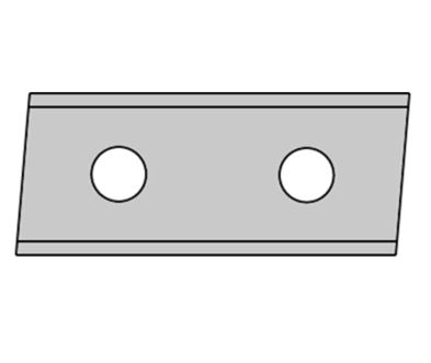 Plaquette   Carbure  Tr. Dessous   29.5x12x1.5  Z 2   2 trous 