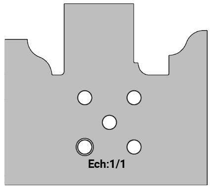 Jeu de 2 lames Rotoprofil   HSS   ISOL PRO - Ouvrant Ht.56 - Profilage doucine 7x10 et pareclose 