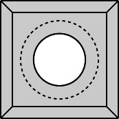 Plaquette   Carbure   14.6x14.6x2.5  Z 4   1 trou fraisé GO