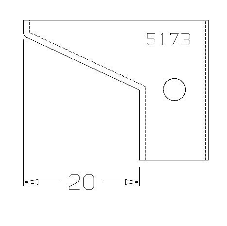 PLAQ. C/P CHANFREIN DE 20MM T.DSOUS 