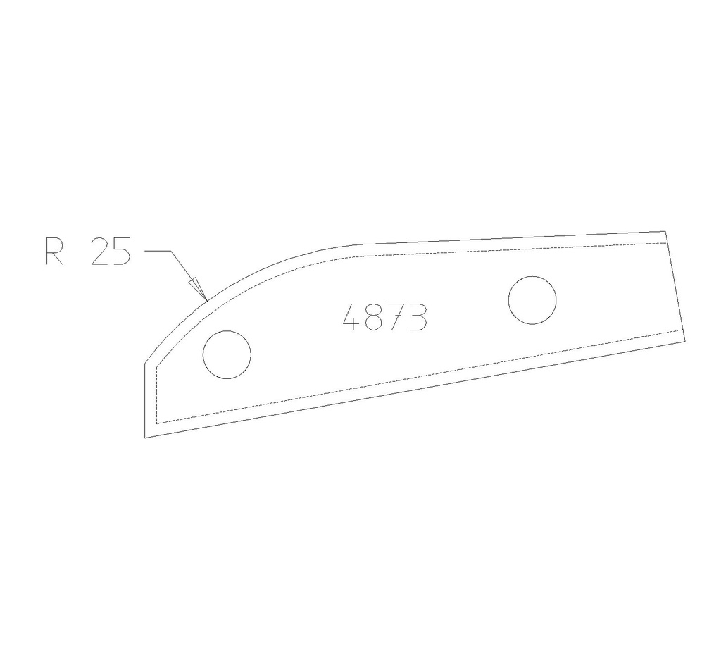 PLAQ PB TONNEAU R25 DESSOUS 