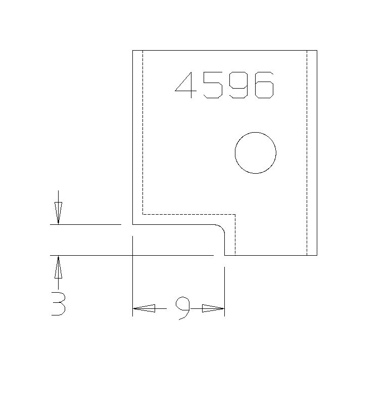 PLAQ. LANGUETTE DROITE DE 6MM T.DSUS 