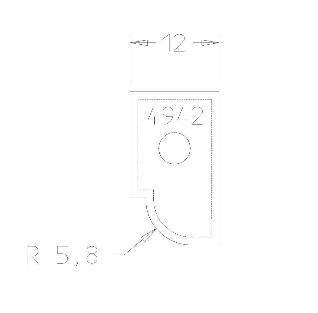 PLAQ P/BANDE GORGE R5.8 + CARRE DESSUS 