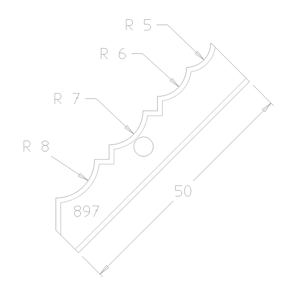 PLAQ CARB.1/4 ROND 5,6,7,8 TRAVAIL DESSOUS