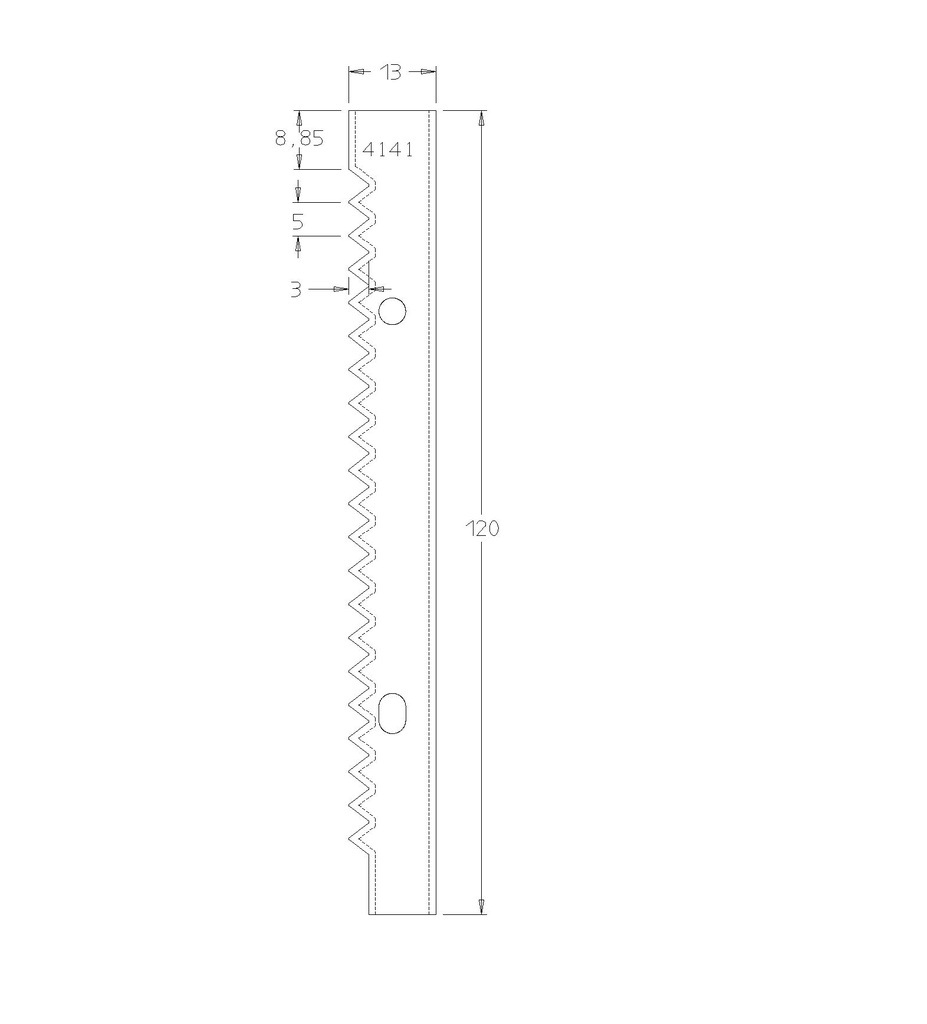 PLAQ.D.DE SCIE PAS DE 5 PLAT 8.8 HT.120 