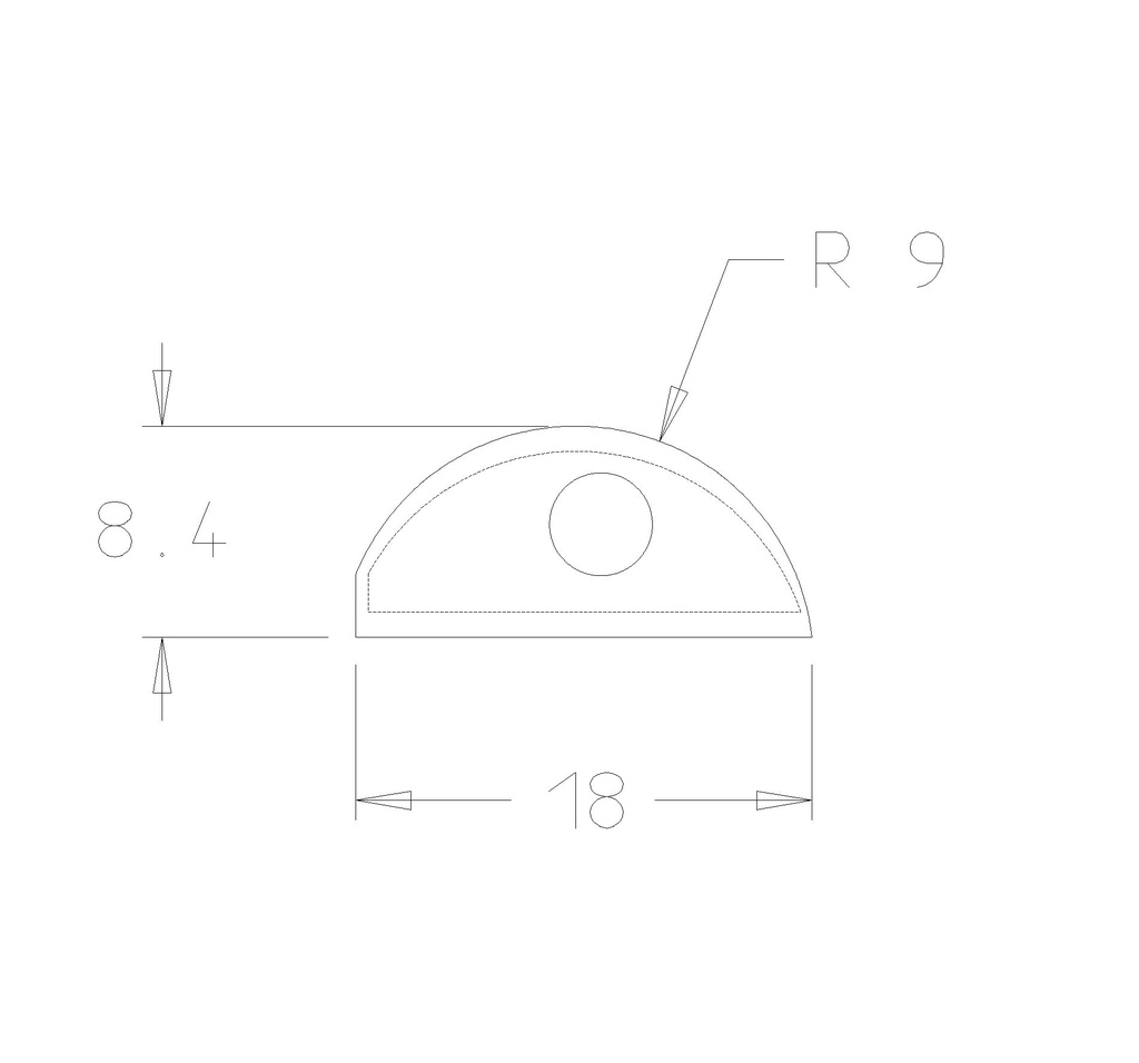 PLAQ.BOULE D19 18X8.2X1.5 