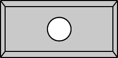Plaquette   Carbure   12x9x1.5  Z 4   1 trou 