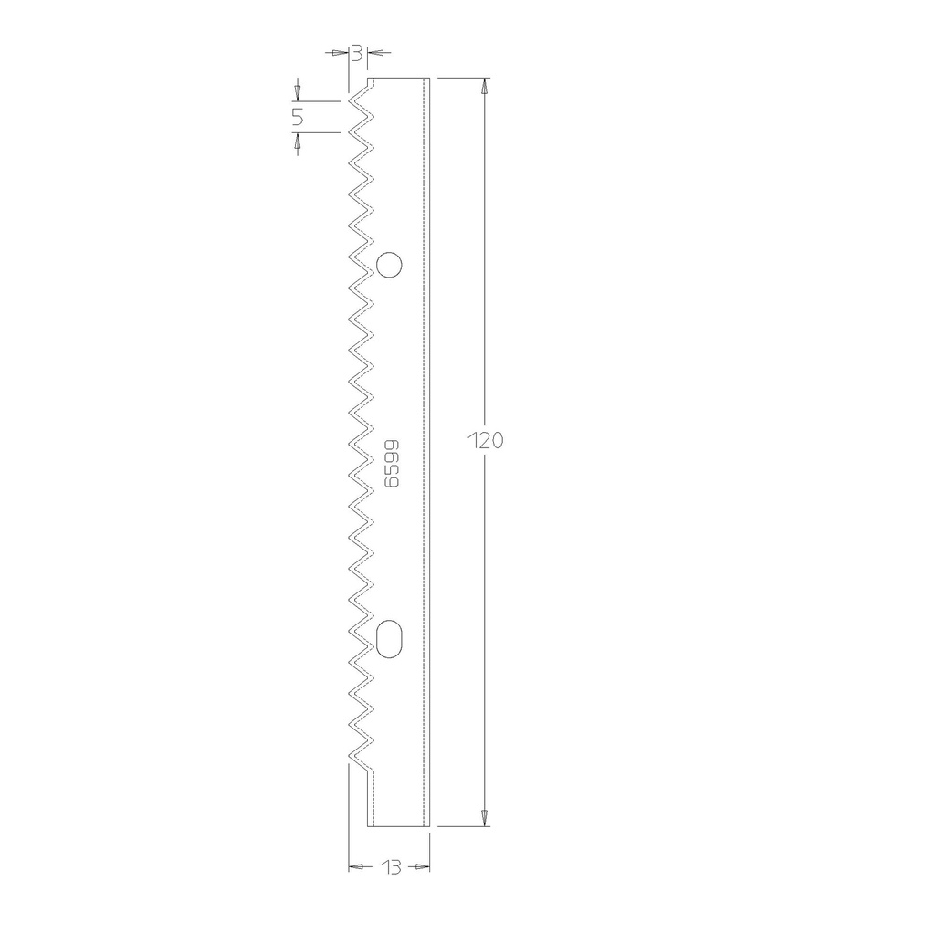 PLAQ. DENTS DE SCIE PAS DE 5 HT.110 