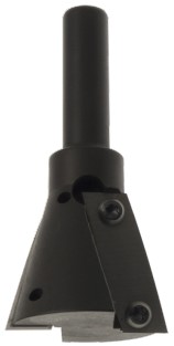 Mèche à profiler à plaquettes HW Queue d'aronde 15° Ø40 LC.34 LU.34 LT.86 Q20 Z2 Biaise négative Rot.Droite 