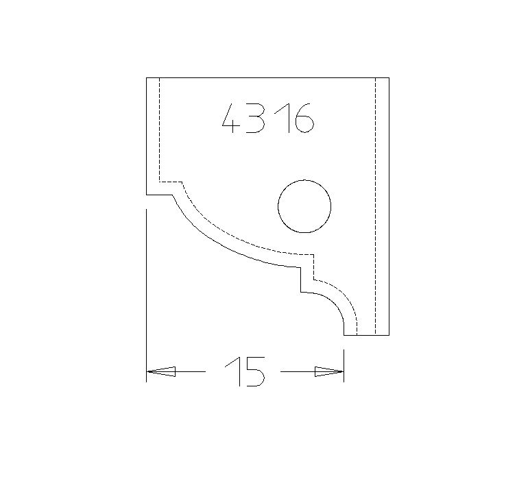 PLAQUETTE CONGE A BAGUETTE 15MM DESSUS 