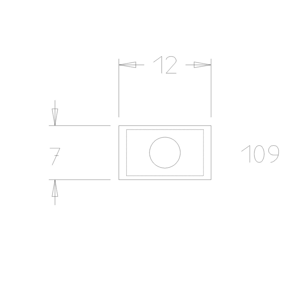 Plaquette   Carbure   7x12x1.5  Z 4   1 trou 
