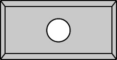 Plaquette Carbure 19.5x12x1.5 Z4 2 trous 