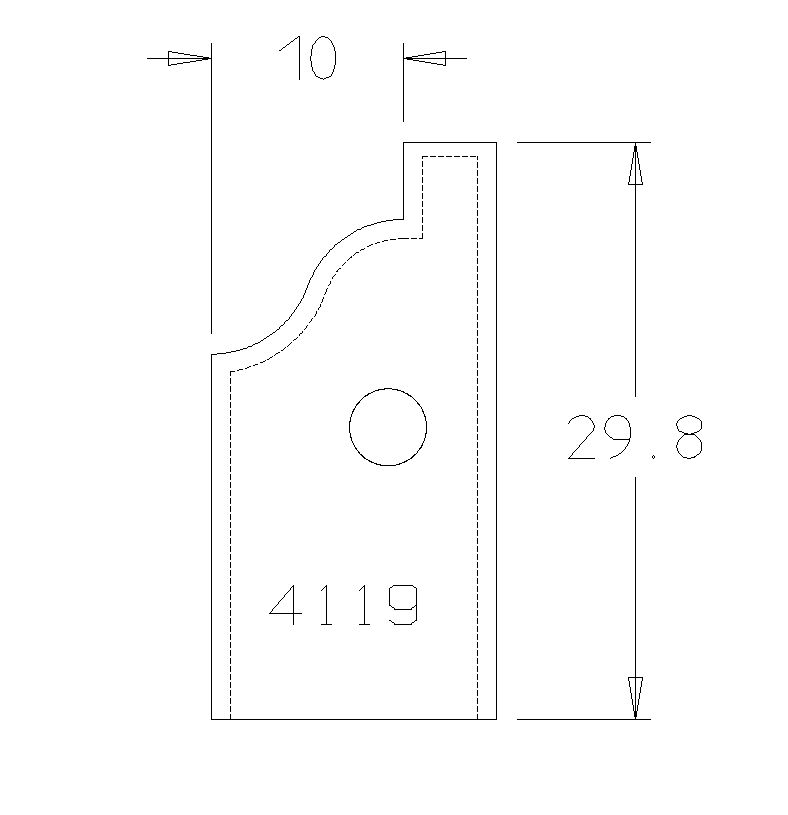 PLAQUETTE DOUCINE 7X10 DESSOUS 