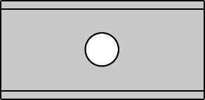 Plaquette   Carbure Nuance Dure   20x12x1.5  Z 2   1 trou 