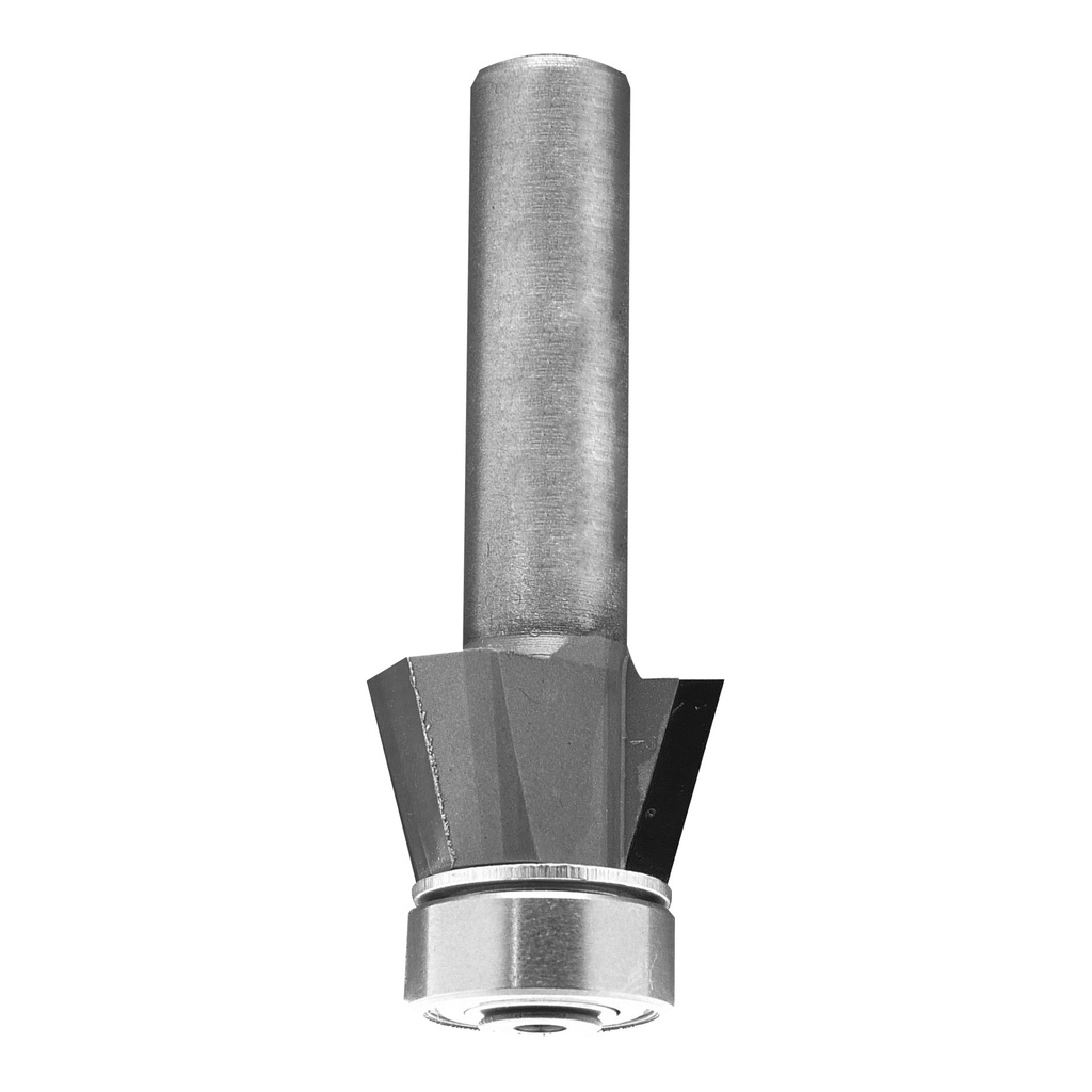 Mèche à affleurer Diamant Chanfrein 15° Ø18 LC.10 LU.10 LT.45 Q6 Z2 Rlmt.à l'extrémité Rot.Droite 