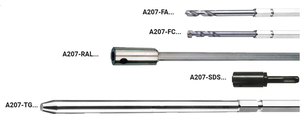 Foret centreur  Ø 16-30mm (A207)   Hex.8  LT. 184   HSS 