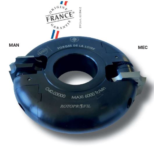 P.O. ROTOPROFIL V4 MAN  Ø 145  x 30  LU. 80  d 50  Z 2 