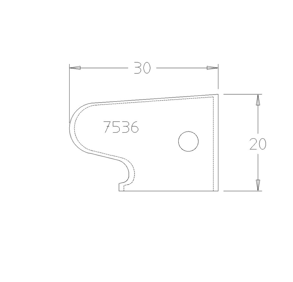 PLAQ. PRISE DE DOIGT EP.22mm 