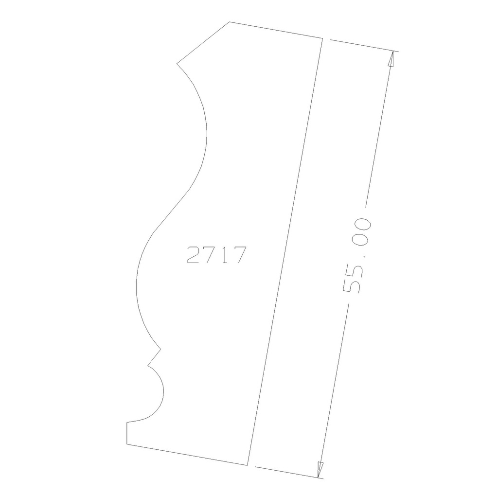 PLAQ. CARB. DOUCINE GD.CADRE LOUIS XV 