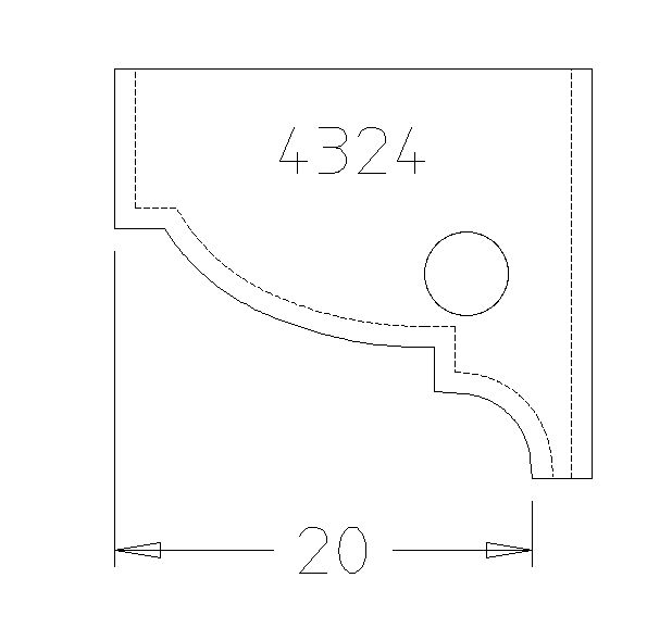 PLAQUETTE CONGE A BAGUETTE 20MM DESSUS 
