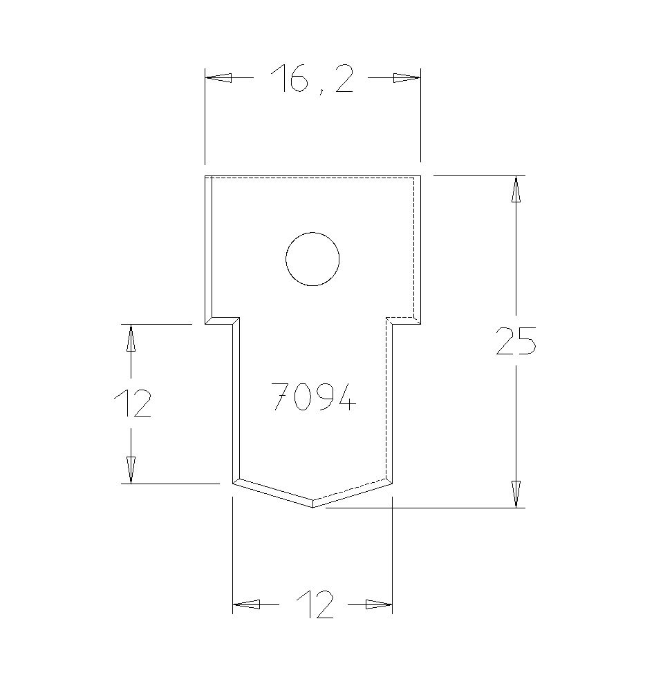 PLAQ.CREMONE OSCILLO 16.2X12 POUR MECHE M797003