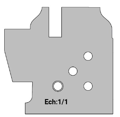 Jeu de 2 déflecteurs Rotoprofil   Moulure / Contre-profils Cadre petit bois   pour P.O. O40.01 