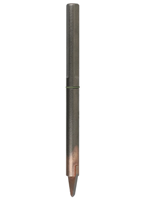 Foret grès-cérame   HW brasé   Conique  Ø 10  LU. 80  LT. 125  Q 10   3 méplats  Z 2  Rot. Droite 