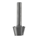 Mèche à affleurer Diamant Chanfrein 15° Ø18 LC.10 LU.10 LT.45 Q6 Z2 Rlmt.à l'extrémité Rot.Droite 