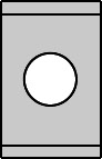 Plaquette   Carbure Nuance Dure   7.65x12x1.5  Z 2   1 trou 