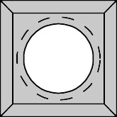 Plaquette Carbure 13x13x2.5 Z4 1 trou fraisé Ø6.1/10