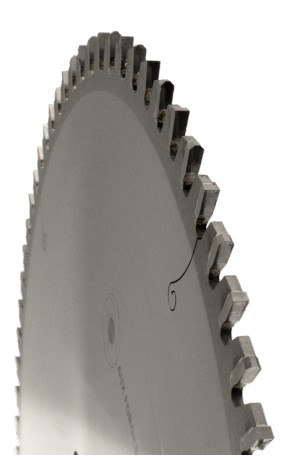 Lame circulaire HW Ø350 Ep.3.4 x 2.6 Z84 Dent.Trap.Plate (FZ/TR) Négatif d30 TE06 (2/11/63)